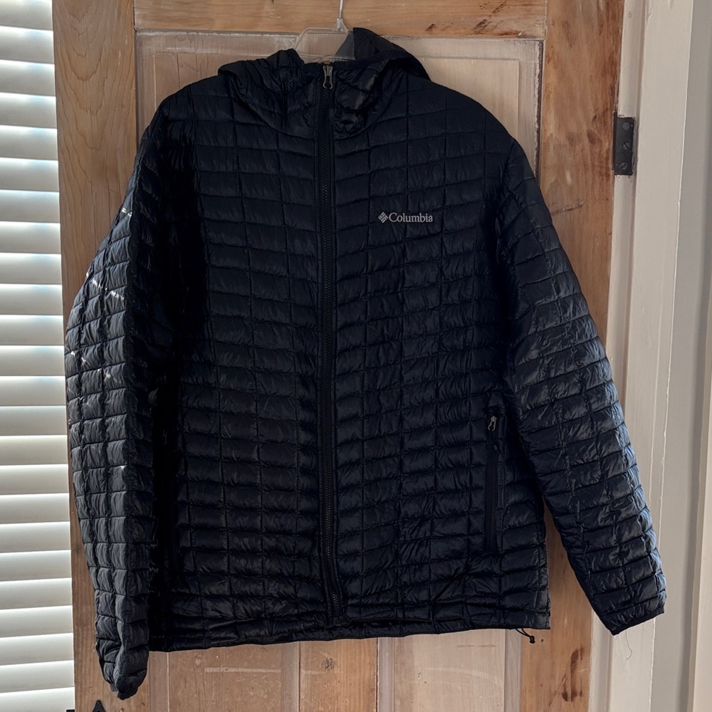 Columbia Black Hooded Puffer Jacket